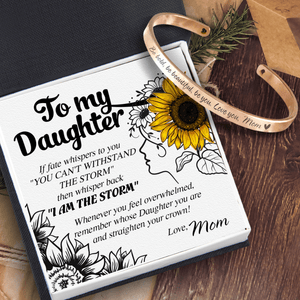Daughter's Bracelet - Family - From Mom - To My Daughter - Remember Whose Daughter You Are And Straighten Your Crown - Gbzf17020