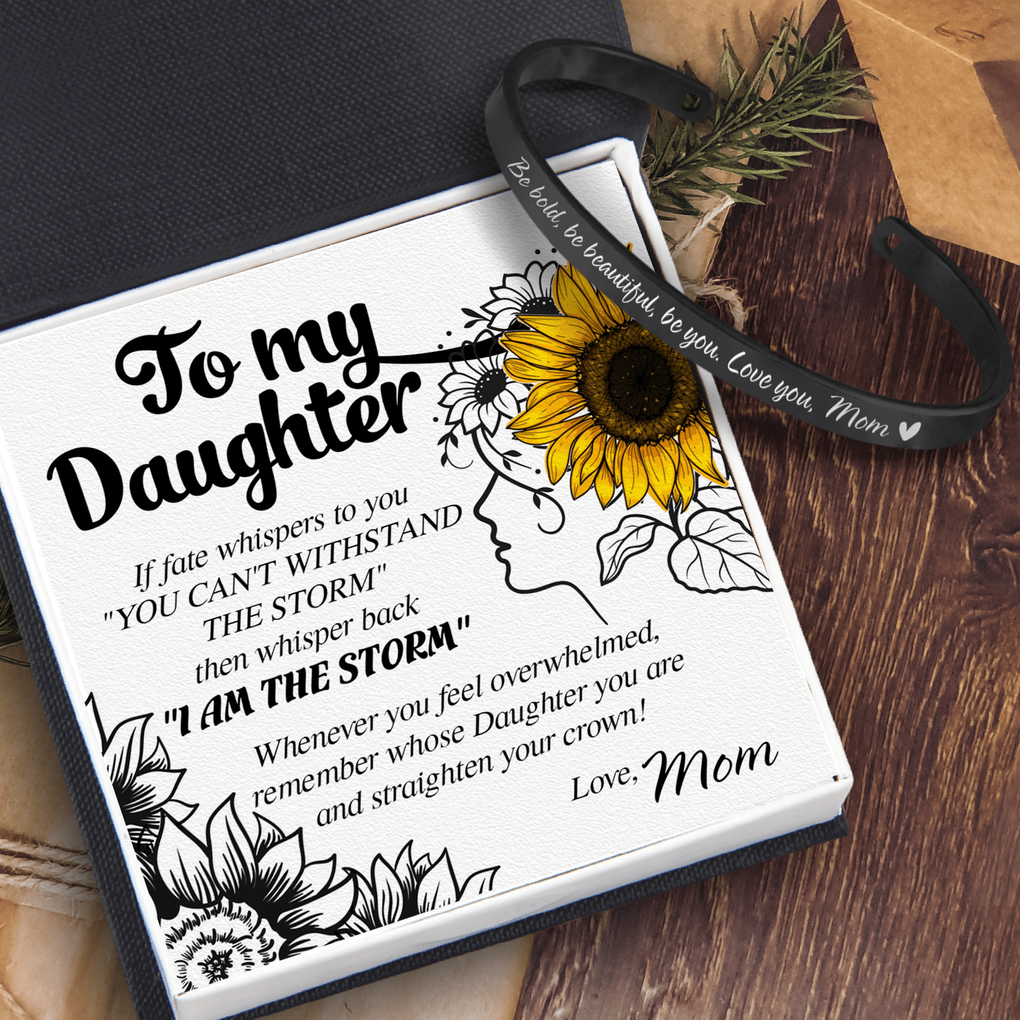 Daughter's Bracelet - Family - From Mom - To My Daughter - Remember Whose Daughter You Are And Straighten Your Crown - Gbzf17020