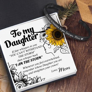 Daughter's Bracelet - Family - From Mom - To My Daughter - Remember Whose Daughter You Are And Straighten Your Crown - Gbzf17020