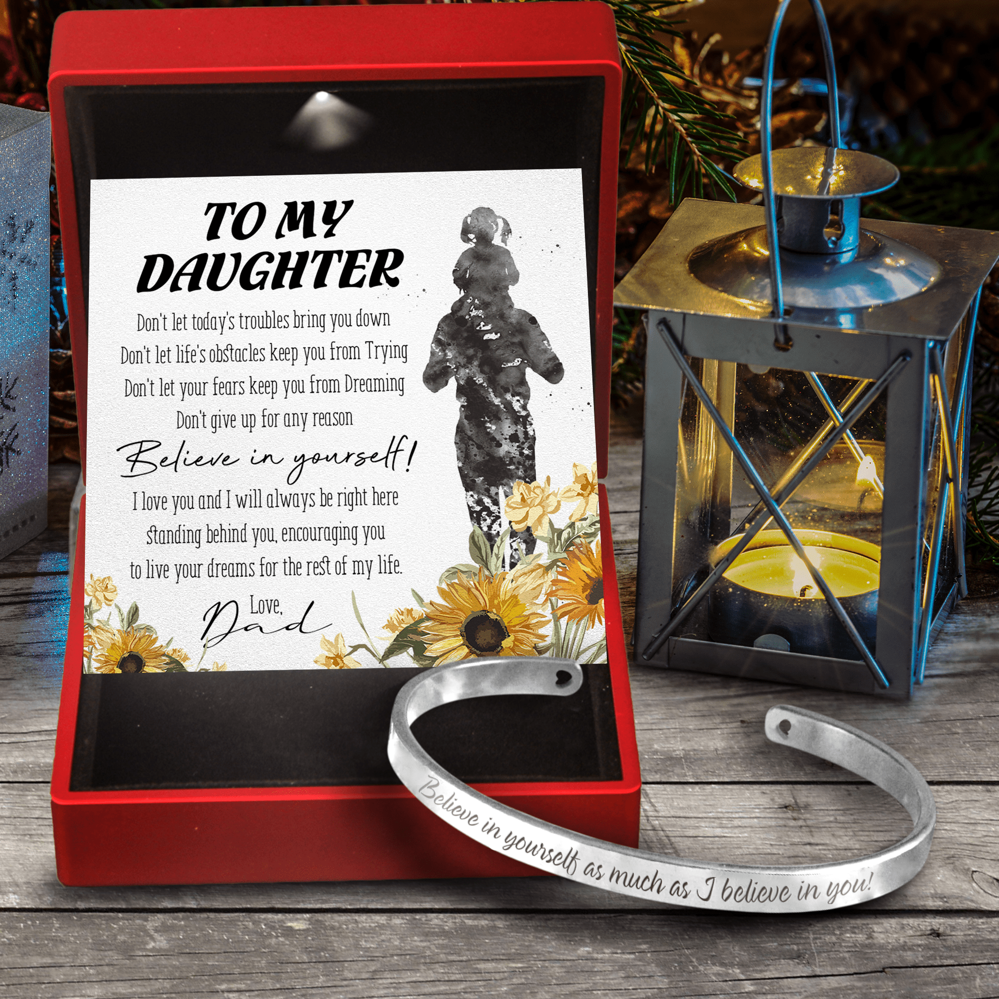 Daughter's Bracelet - Family - To My Daughter - Believe In Yourself - Gbzf17019