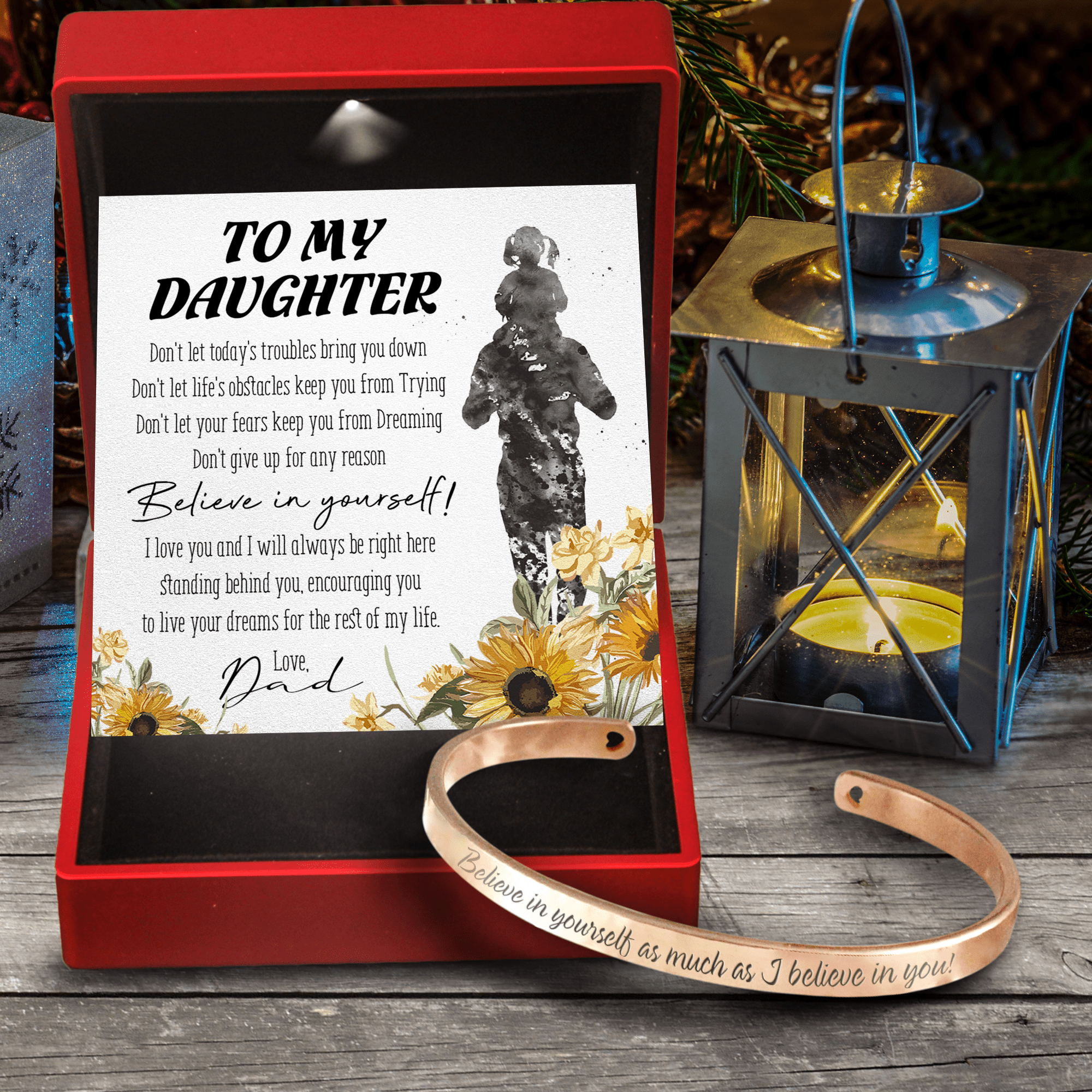 Daughter's Bracelet - Family - To My Daughter - Believe In Yourself - Gbzf17019