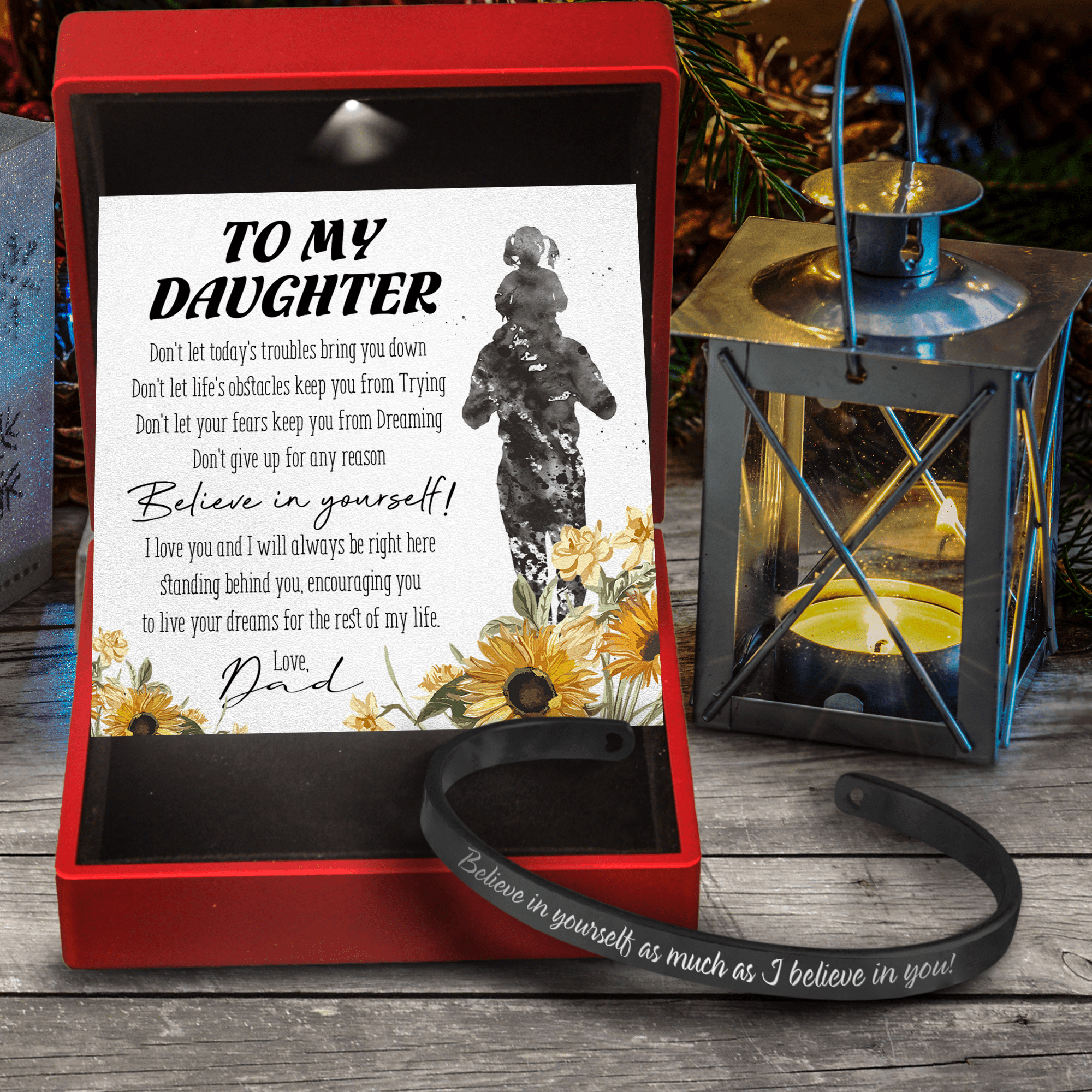 Daughter's Bracelet - Family - To My Daughter - Believe In Yourself - Gbzf17019