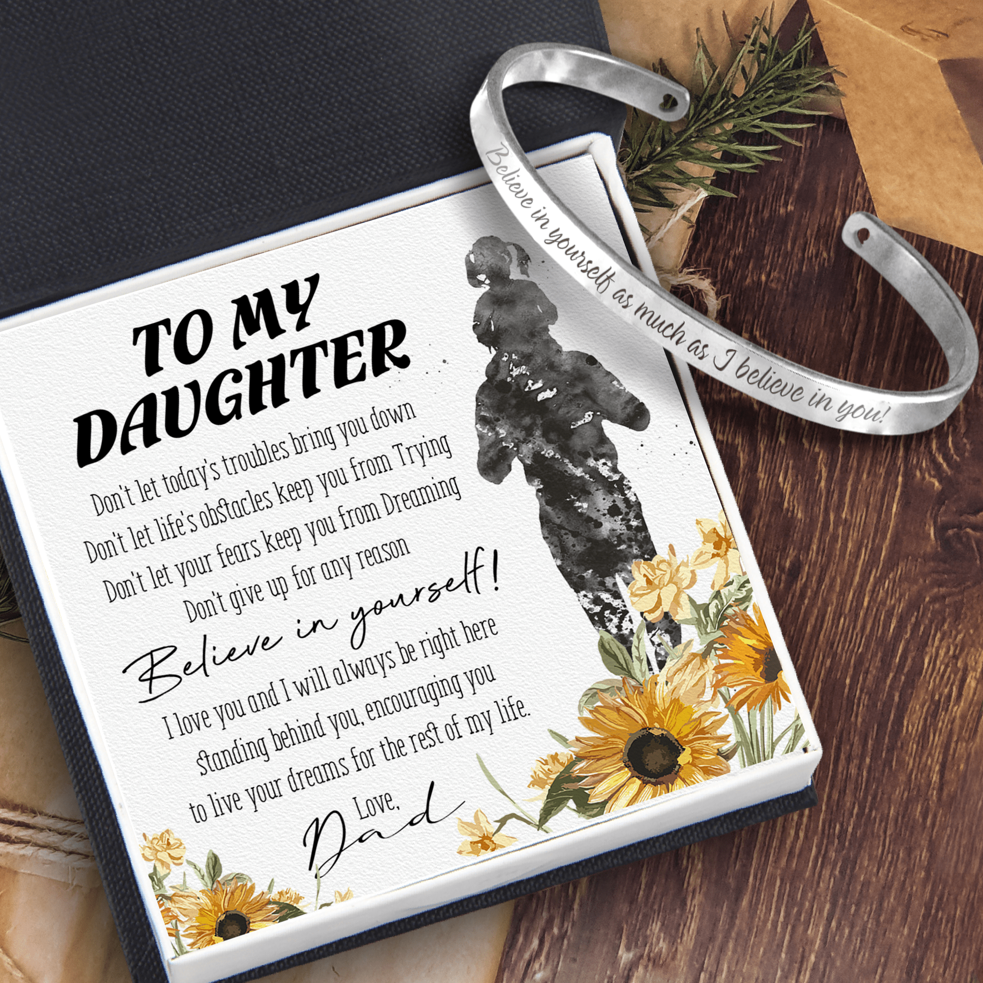 Daughter's Bracelet - Family - To My Daughter - Believe In Yourself - Gbzf17019