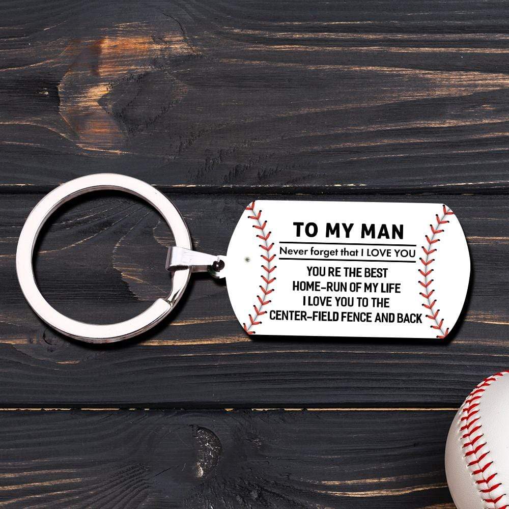 Dog Tag Keychain - Baseball - To My Man - I Love You - Gkn26027