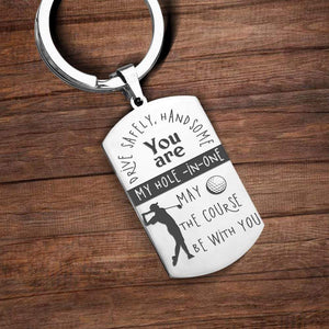 Dog Tag Keychain - Golf - To My Man - Drive Safely, Handsome - Gkn26028