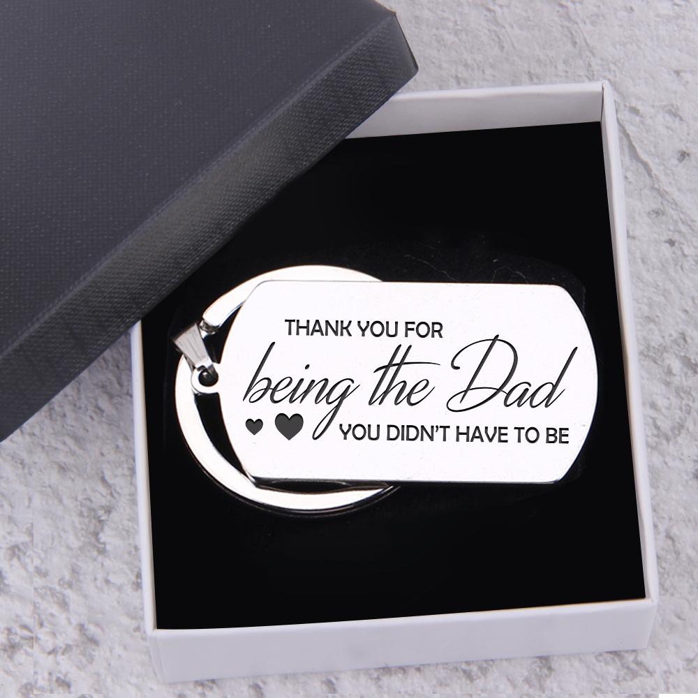 Dog Tag Keychain - Thank You For Being The Dad - Gkn18020