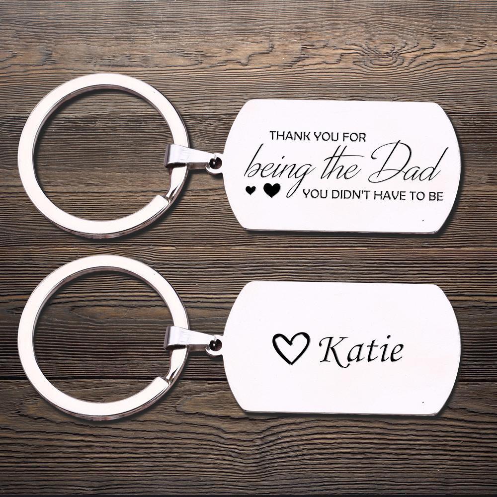 Dog Tag Keychain - Thank You For Being The Dad - Gkn18020
