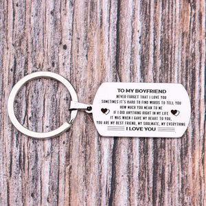 Dog Tag Keychain - To My Boyfriend, Never Forget That I Love You - Gkn12001