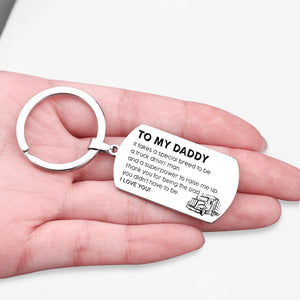 Dog Tag Keychain - To My Daddy - It Takes A Special Breed To Be A Truck Drivin' Man - Thank You - Gkn18055