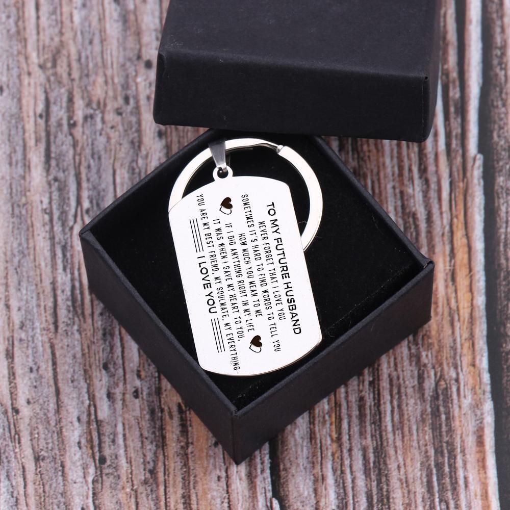 Dog Tag Keychain - To My Future Husband, Never Forget That I Love You - Gkn14001