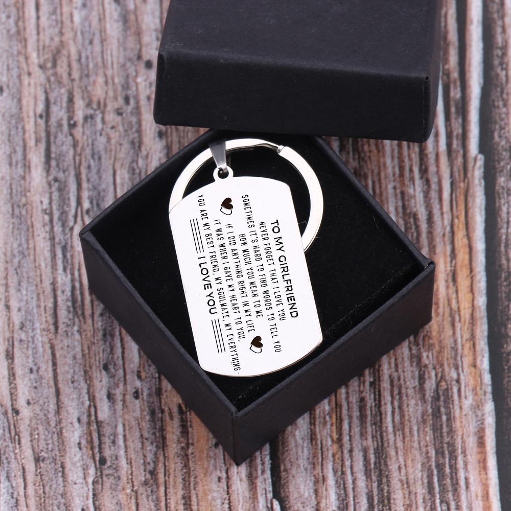Dog Tag Keychain - To My Girlfriend, Never Forget That I Love You - Gkn13001