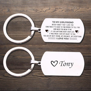 Dog Tag Keychain - To My Girlfriend, Never Forget That I Love You - Gkn13001