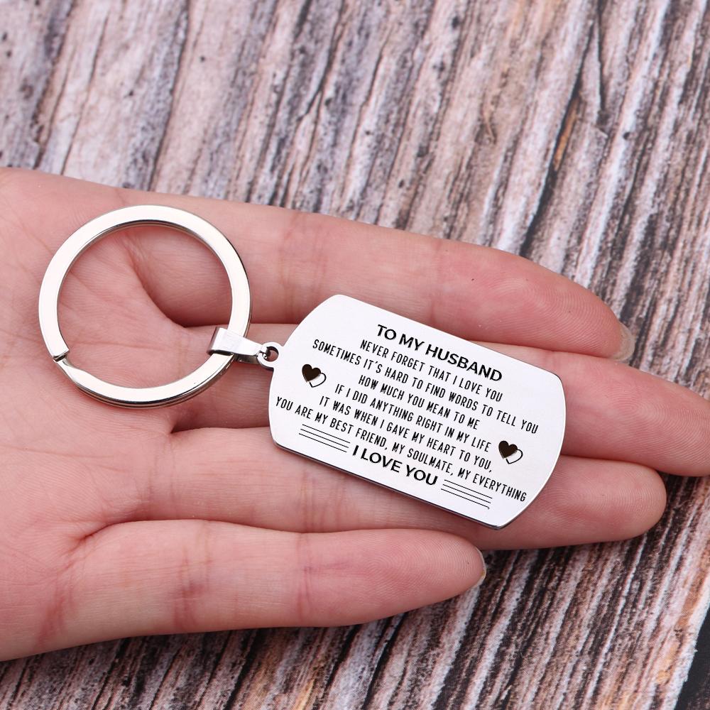 Dog Tag Keychain - To My Husband, Never Forget That I Love You - Gkn14002