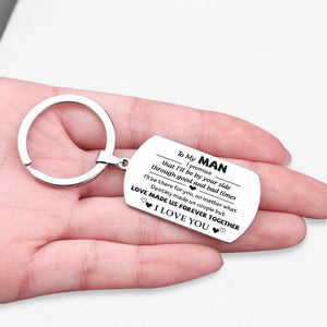 Dog Tag Keychain - To My Man - I Promise That I'll Be By Your Side - Gkn26017