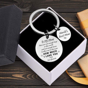 Double Round Keychain - Family - To My Mom - How Much I Love You - Gkar19001