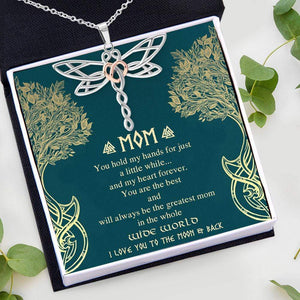 Dragonfly Necklace - Viking - To Mom - I Love You To The Moon & Back - Ska19001