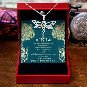 Dragonfly Necklace - Viking - To Mom - I Love You To The Moon & Back - Ska19001