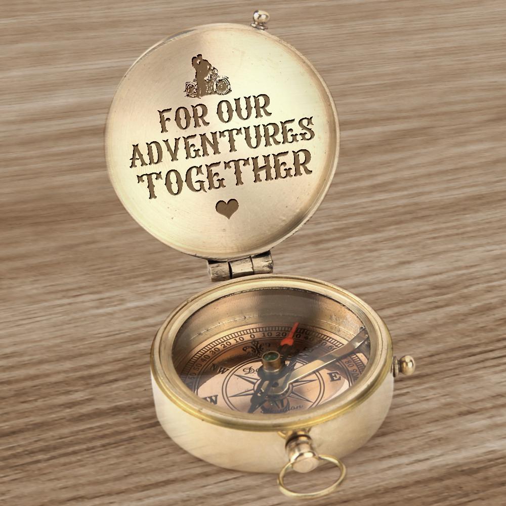 Personalized Engraved Compass - Biker - For Our Adventures Together - Gpb26005