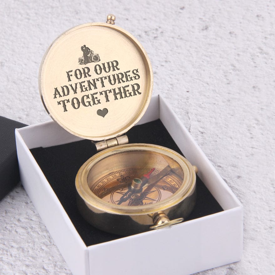 Engraved Compass - Biker - For Our Adventures Together - Gpb26005
