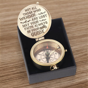 Engraved Compass - Biker - Not All Those Who Wander Are Lost - Gpb26006