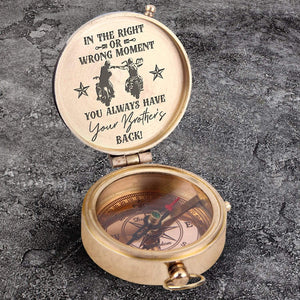 Engraved Compass - Biker - To My Brother - You Always Have Your Brother's Back - Gpb33002