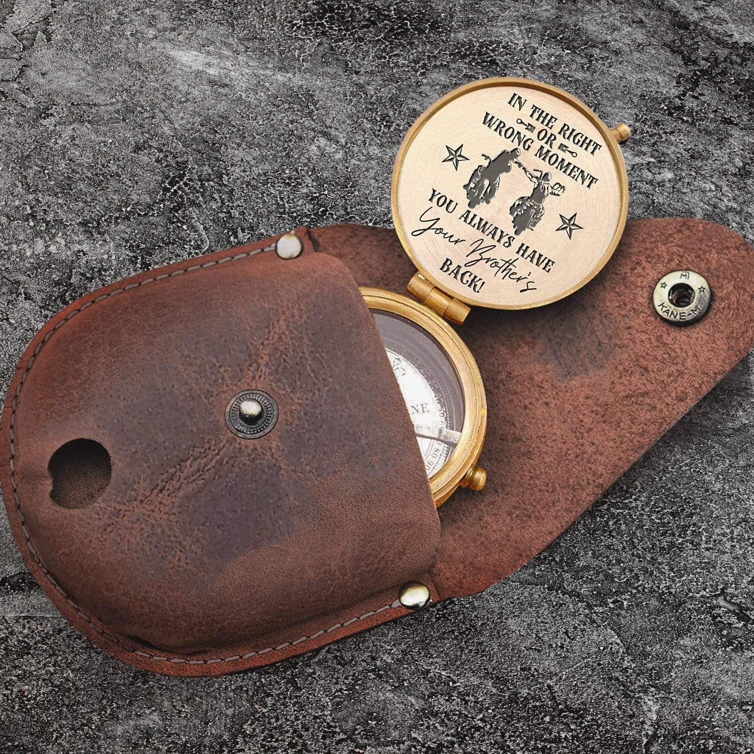 Engraved Compass - Biker - To My Brother - You Always Have Your Brother's Back - Gpb33002