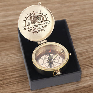 Engraved Compass - Biker - You have the power to determine your direction - Gpb16001
