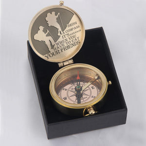 Engraved Compass - Bring A Compass It's Awkward When You have To Eat Your Friends - Gpb26031