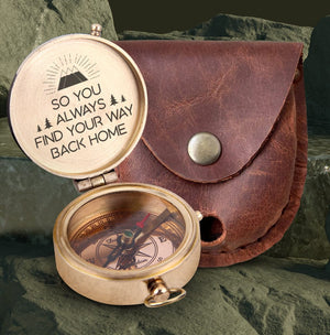Engraved Compass - Camping - To My Man - So You Always Find Your Way Back Home - Gpb26166