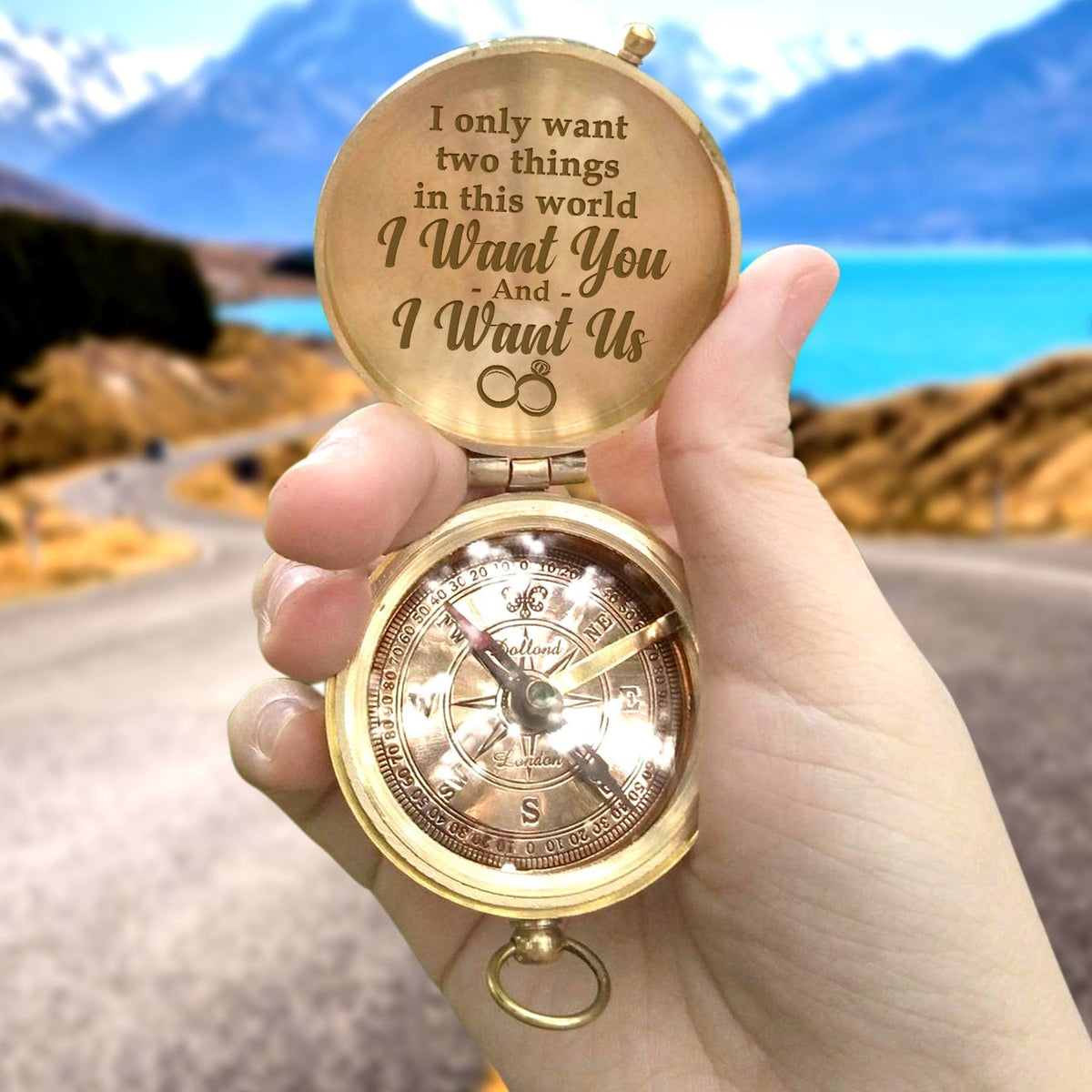 Engraved Compass - Family - To My Future Wife - I Want You - Gpb25002
