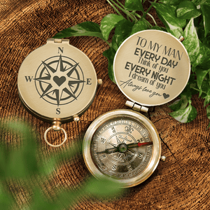 Engraved Compass - Family - To My Man - Every Day Think Of You Every Night I Dream Of You - Gpb26150
