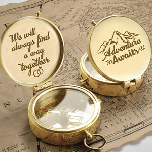 Engraved Compass - Family - To My Man - We Will Always Find A Way Together - Gpb26180