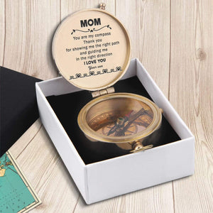 Engraved Compass - Family - To My Mom - From Son - I Love You - Gpb19004