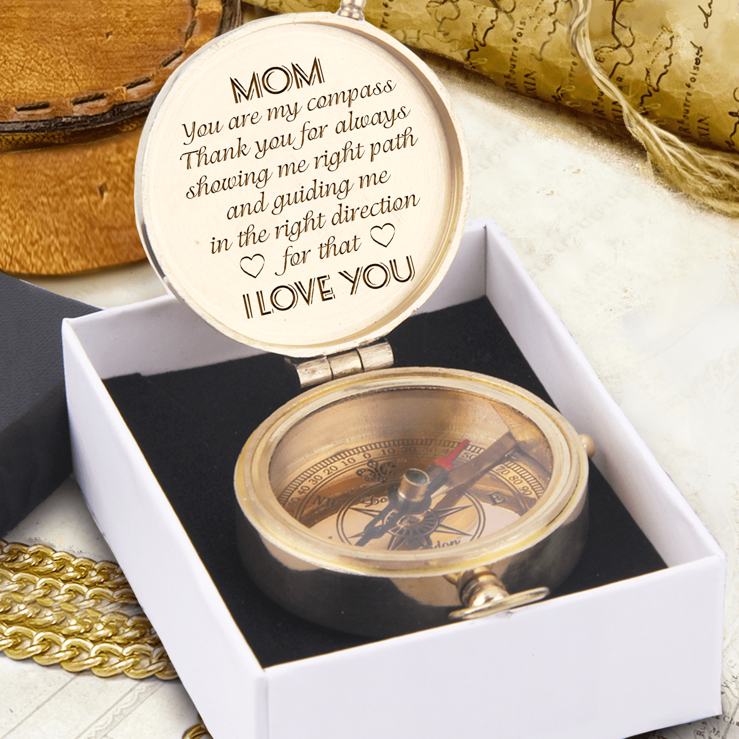 Engraved Compass - Family - To My Mom - You Are My Compass - Gpb19012