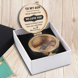 Engraved Compass - Family - To Son - Never Forget That We Love You - Gpb16023