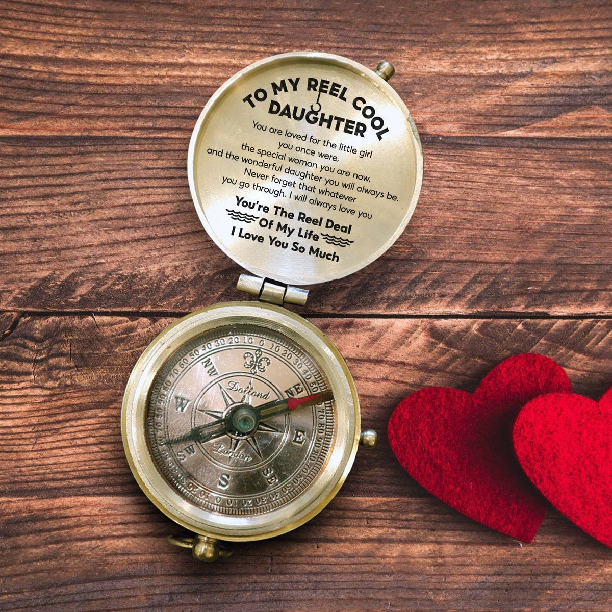 Engraved Compass - Fishing - To My Daughter - I Love You So Much - Gpb17013