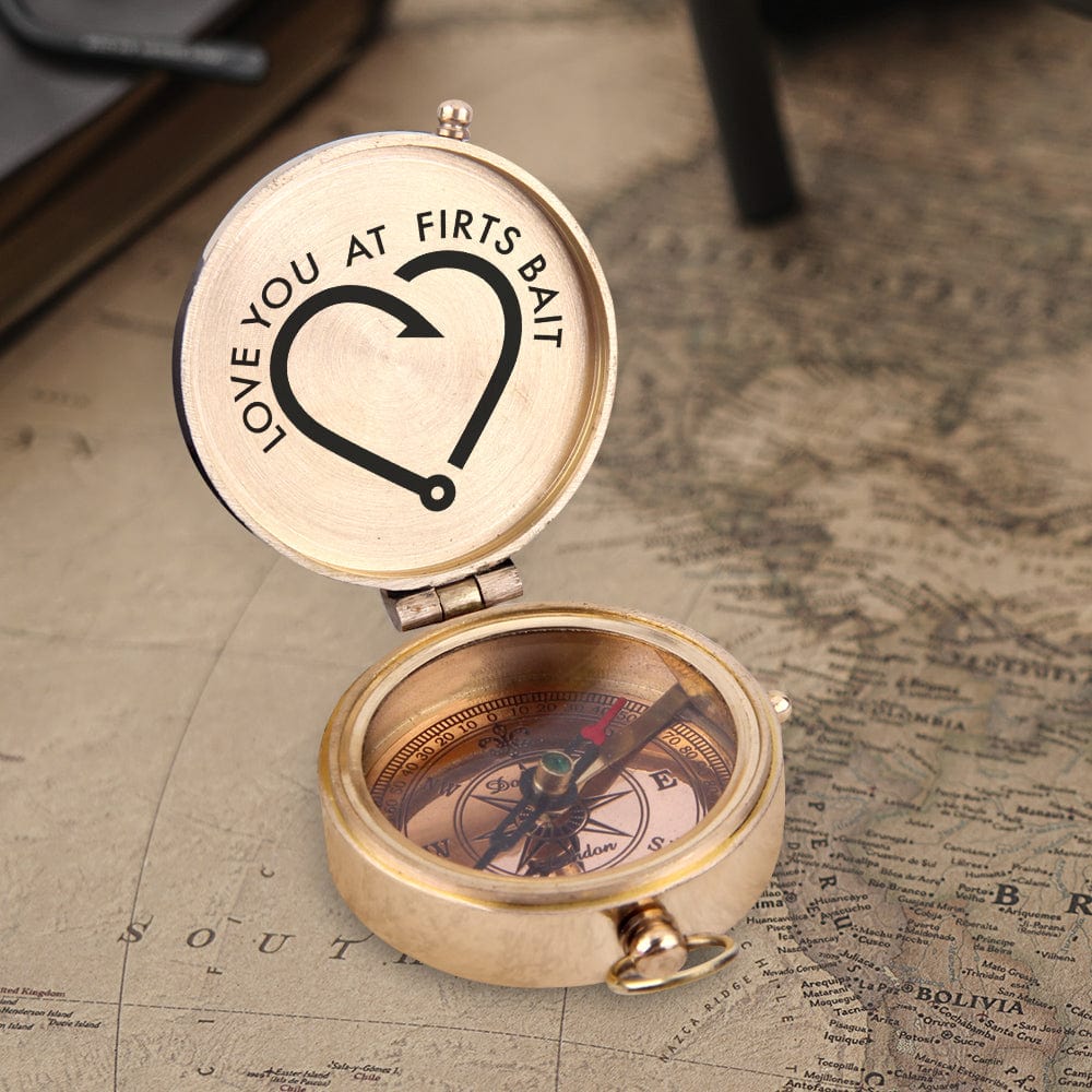 Engraved Compass - Fishing - To My Love - Love You At First Bait - Gpb13009