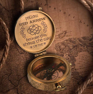 Engraved Compass - Follow Red Arrow Because This Shows The Way To Me - Gpb26082