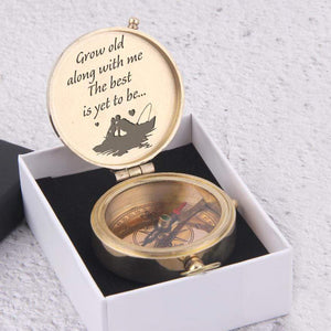 Engraved Compass - For Your Loved One - Grow Old Along With Me - Gpb26098