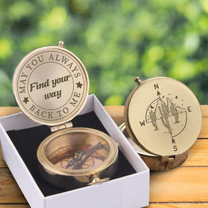 Engraved Compass - Garden - To My Man - Find Your Way Back Home To Me - Gpb26139