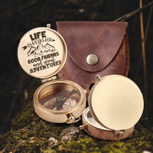 Engraved Compass - Hiking - To My Bestie - Life Is Meant For Good Friends And Great Adventures - Gpb33008
