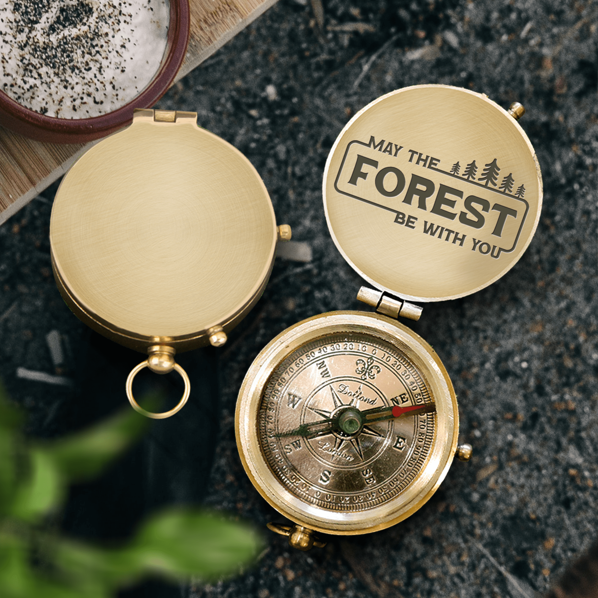 Engraved Compass - Hiking - To My Bestie - May The Forest Be With You - Gpb33009