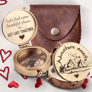 Engraved Compass - Hiking - To My Man - Let's Find Some Beautiful Places To Get Lost Together - Gpb26153