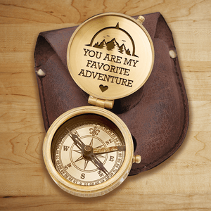 Engraved Compass - Hiking - To My Man -  You Are My Favorite Adventure - Gpb26172