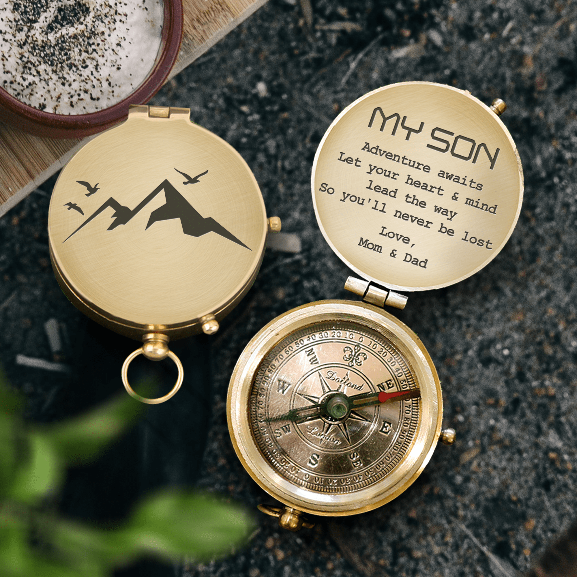 Engraved Compass - Hiking - To My Son - You'll Never Be Lost - Gpb16043