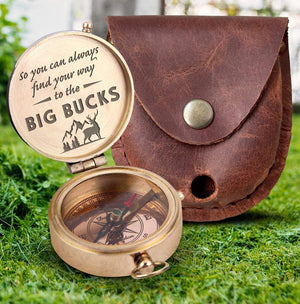 Engraved Compass - Hunting Lovers - To My Man - So You Can Always Find Your Way To The Big Bucks - Gpb26086