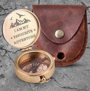 Engraved Compass - I Am My Favorite Adventure - Gpb26087