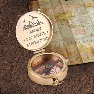 Engraved Compass - I Am My Favorite Adventure - Gpb26087