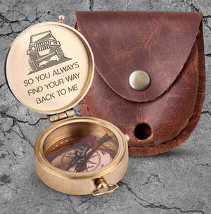 Engraved Compass - Jeep - So You Always Find Your Way Back To Me - Gpb26089