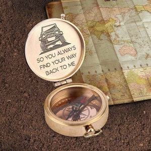 Engraved Compass - Jeep - So You Always Find Your Way Back To Me - Gpb26089